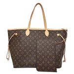 LOUIS VUITTON Neverfull GM Monogram Canvas Tote Bag Brown