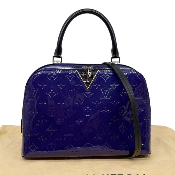 LOUIS VUITTON Melrose Monogram Vernis Shoulder Bag Blueberry