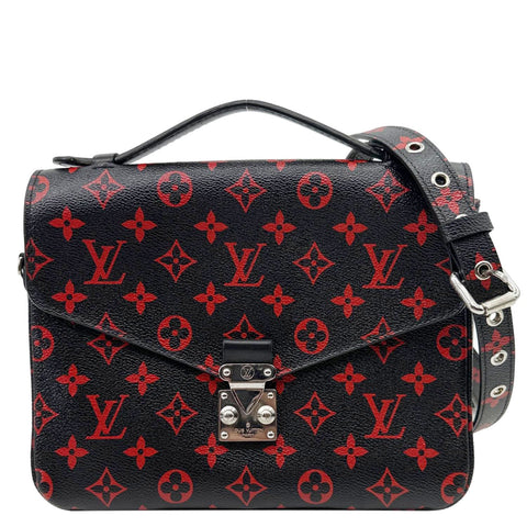 LOUIS VUITTON Metis Pochette Monogram Infrarouge Crossbody Bag Glossy Red