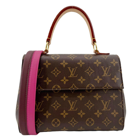 LOUIS VUITTON Cluny BB Monogram Canvas Shoulder Bag Brown