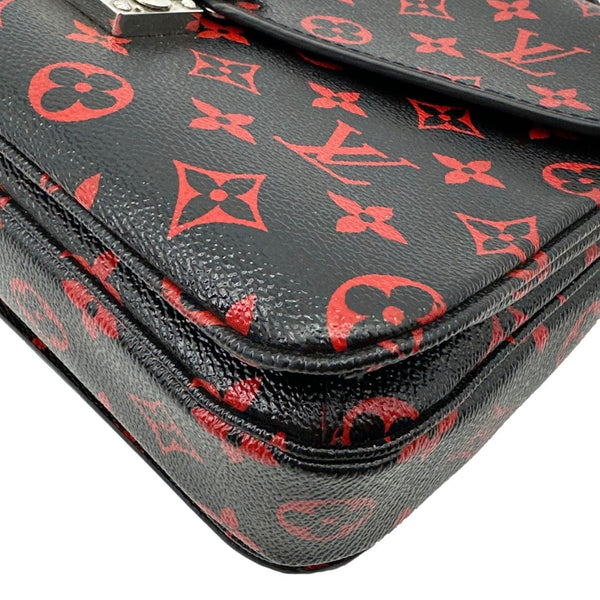 LOUIS VUITTON Metis Pochette Monogram Infrarouge Crossbody Bag Glossy Red