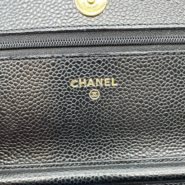 CHANEL WOC Quilted Caviar Leather Crossbody Bag Black