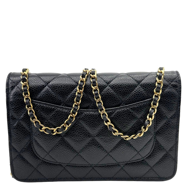 CHANEL WOC Quilted Caviar Leather Crossbody Bag Black