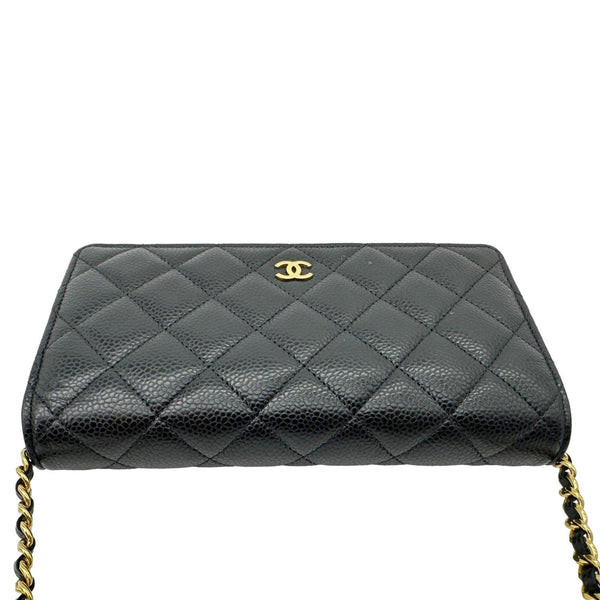 CHANEL WOC Quilted Caviar Leather Crossbody Bag Black