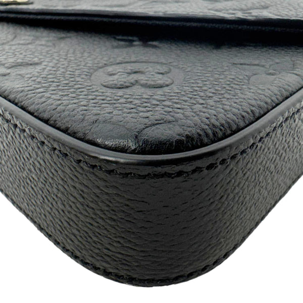 LOUIS VUITTON Felicie Pochette Monogram Empreinte Crossbody Bag Black