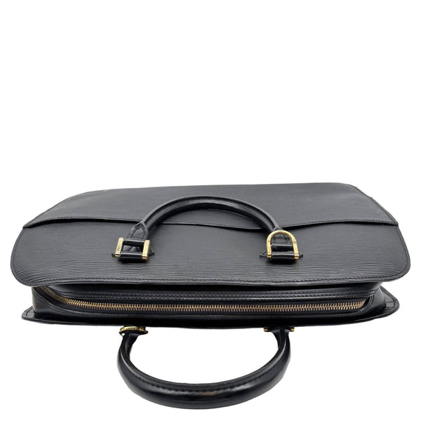 LOUIS VUITTON Sorbonne Epi Leather Briefcase Travel Bag Black