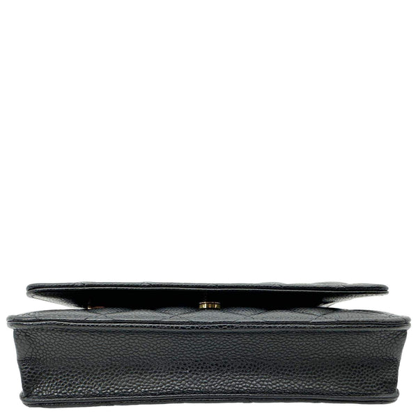 CHANEL WOC Quilted Caviar Leather Crossbody Bag Black