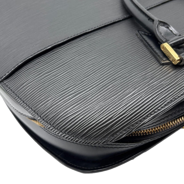LOUIS VUITTON Sorbonne Epi Leather Briefcase Travel Bag Black