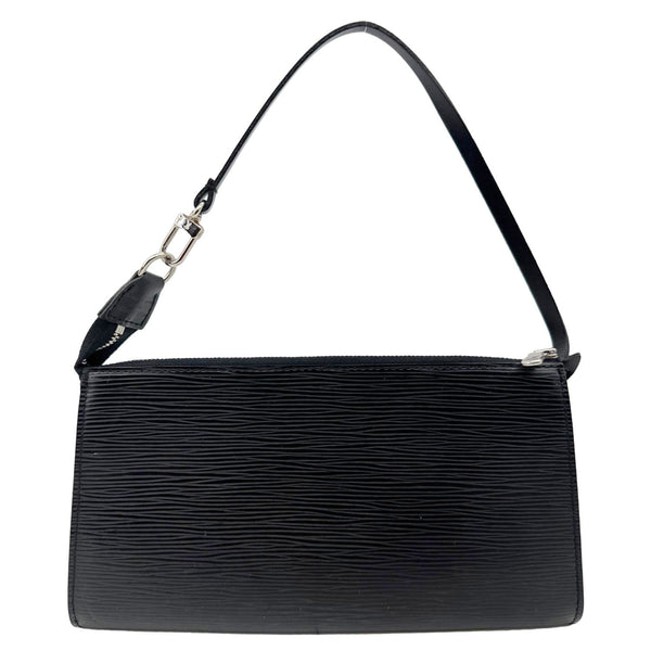 LOUIS VUITTON Pochette Accessoires Epi Leather Shoulder Bag Black