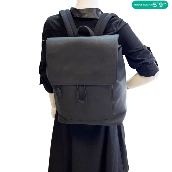 LOUIS VUITTON Fastline Waxy Calfskin Leather Backpack Grey