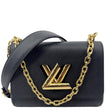 Louis Vuitton LV Twist MM Black Epi Leather Chain Shoulder Bag