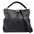 LOUIS VUITTON Maida Monogram Empreinte Leather Hobo Shoulder Bag Black