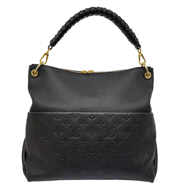 LOUIS VUITTON Maida Monogram Empreinte Leather Hobo Shoulder Bag Black