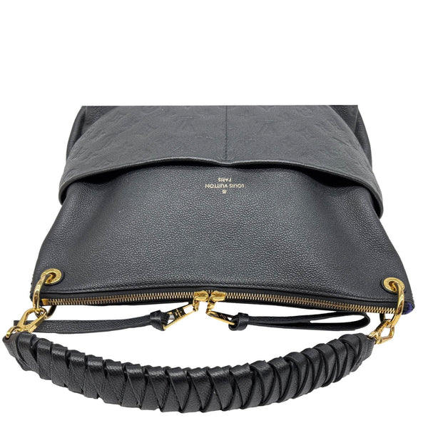 LOUIS VUITTON Maida Monogram Empreinte Leather Hobo Shoulder Bag Black