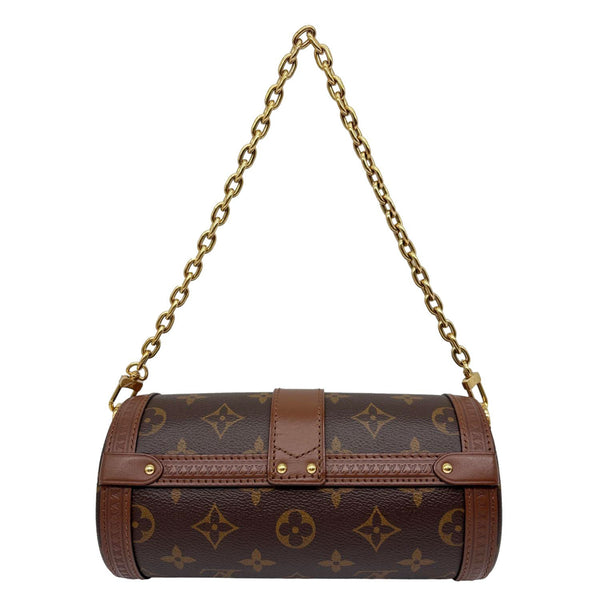 LOUIS VUITTON Papillon Trunk Monogram Canvas Satchel Bag Brown