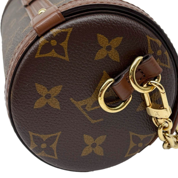 LOUIS VUITTON Papillon Trunk Monogram Canvas Satchel Bag Brown