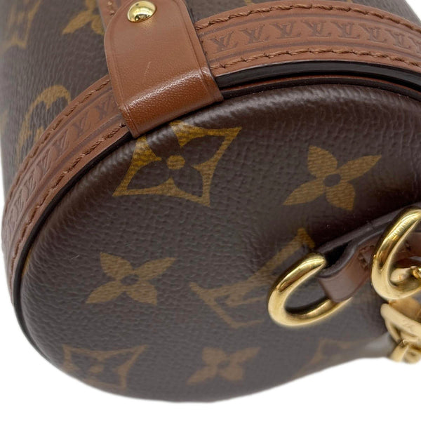 LOUIS VUITTON Papillon Trunk Monogram Canvas Satchel Bag Brown