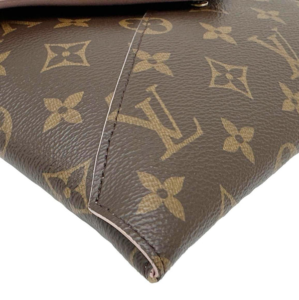 LOUIS VUITTON Kirigami Pochette Large Monogram Canvas Clutch Brown