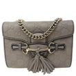 GUCCI Emily Mini Guccissima Leather Chain Shoulder Bag Grey 369622