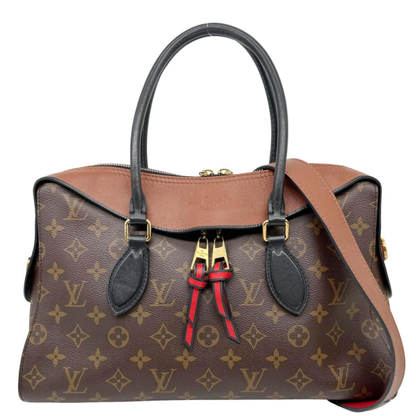 LOUIS VUITTON Tuileries Monogram Canvas Tote Shoulder Bag Brown