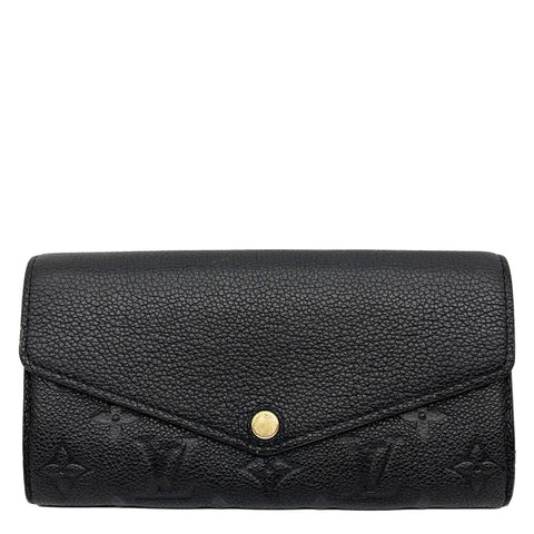 LOUIS VUITTON Sarah NM Monogram Empreinte Leather Wallet Black