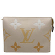 LOUIS VUITTON Toiletry Pouch By The Pool Monogram Giant Empreinte Leather Clutch Peach