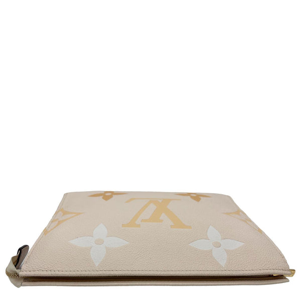 LOUIS VUITTON Toiletry Pouch By The Pool Monogram Giant Empreinte Leather Clutch Peach