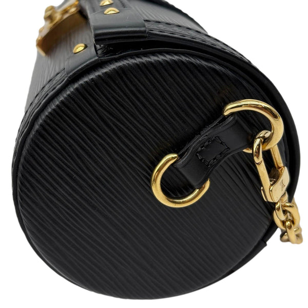 LOUIS VUITTON Papillon Trunk Epi Leather Shoulder Bag Black