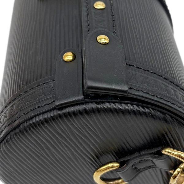 LOUIS VUITTON Papillon Trunk Epi Leather Shoulder Bag Black