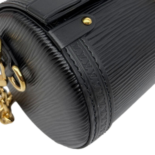 LOUIS VUITTON Papillon Trunk Epi Leather Shoulder Bag Black