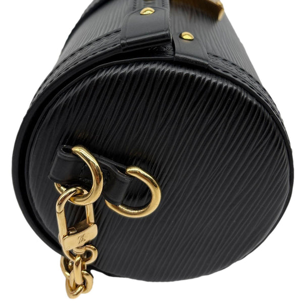 LOUIS VUITTON Papillon Trunk Epi Leather Shoulder Bag Black