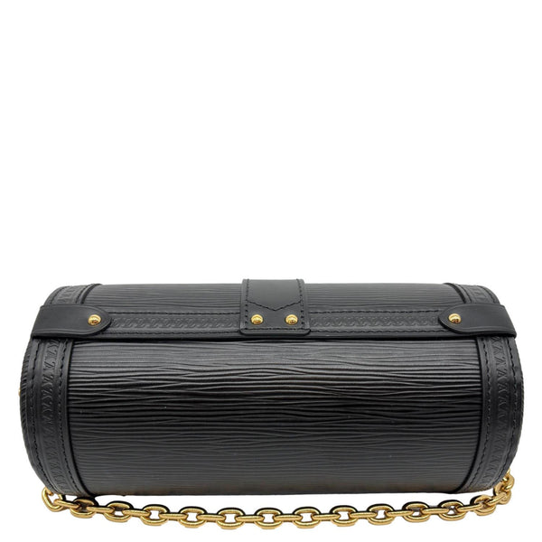 LOUIS VUITTON Papillon Trunk Epi Leather Shoulder Bag Black