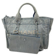 CHANEL Deauville Small Distressed Denim Shopping Tote Bag Blue