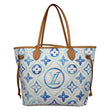 LOUIS VUITTON Neverfull MM By The Pool 2.0 Monogram Tiles Canvas Tote Bag Lagoon Blue