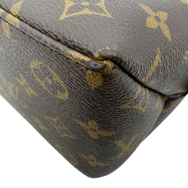 LOUIS VUITTON Petit Palais Monogram Canvas Shoulder Bag Brown