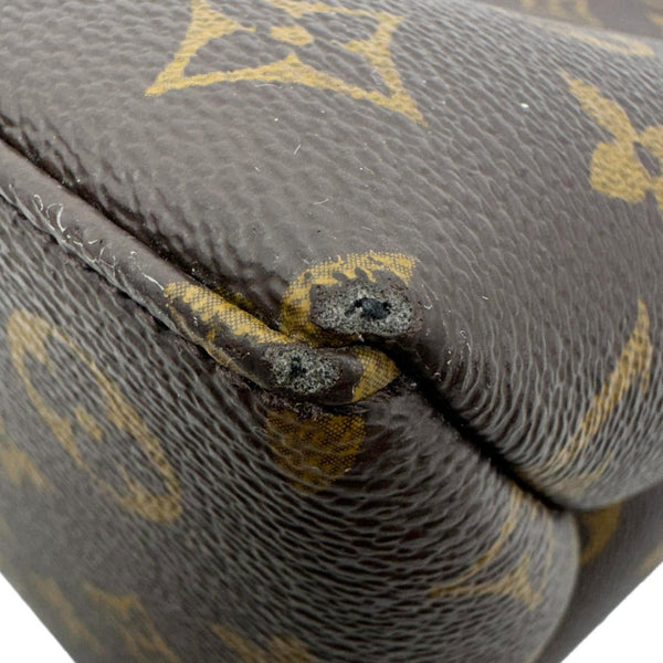 LOUIS VUITTON Petit Palais Monogram Canvas Shoulder Bag Brown
