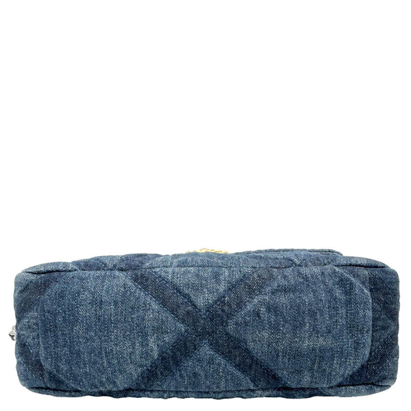 CHANEL 19 Flap Medium Denim Shoulder Bag Blue