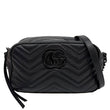 GUCCI GG Marmont Small Matelasse Chevron Leather Camera Bag Black 447632