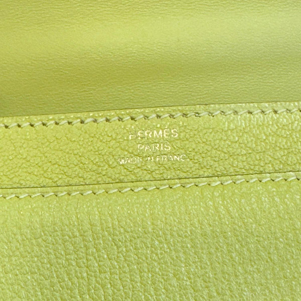 HERMES Verrou Chaine Mini Goatskin Leather Crossbody Bag Yellow