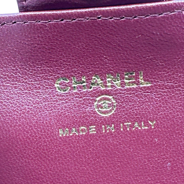 CHANEL Secret Barrel Quilted Lambskin Leather Chain Crossbody Bag Burgundy