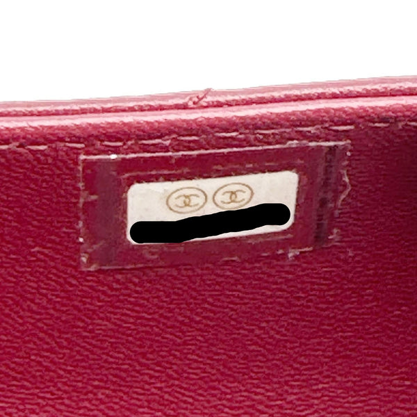 CHANEL Secret Barrel Quilted Lambskin Leather Chain Crossbody Bag Burgundy