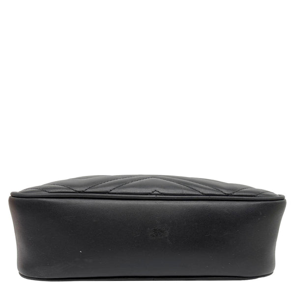 GUCCI GG Marmont Small Matelasse Chevron Leather Camera Bag Black 447632