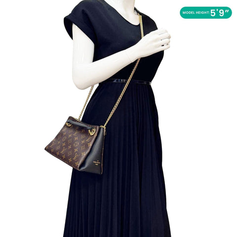 LOUIS VUITTON Surene BB Monogram Canvas Shoulder Bag Black