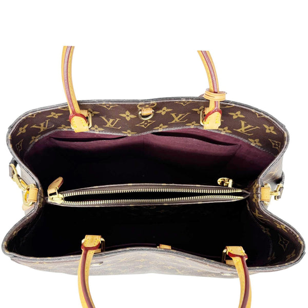 LOUIS VUITTON Montaigne GM Monogram Canvas Shoulder Bag Brown