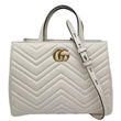 GUCCI GG Marmont Calfskin Matelasse Leather Shoulder Bag Off White 448054