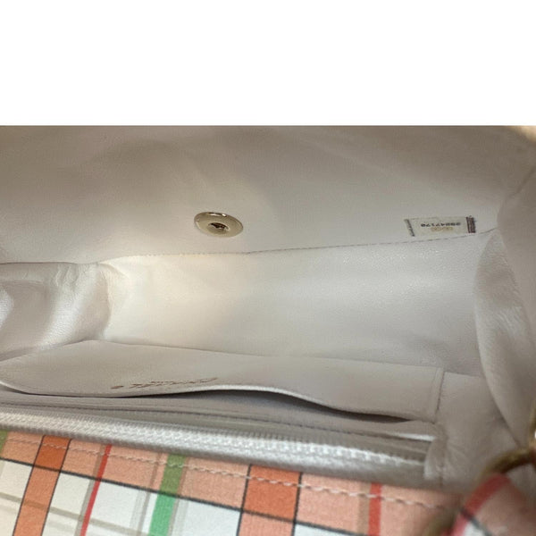 CHANEL Classic Rectangular Flap Mini Leather Crossbody Bag White