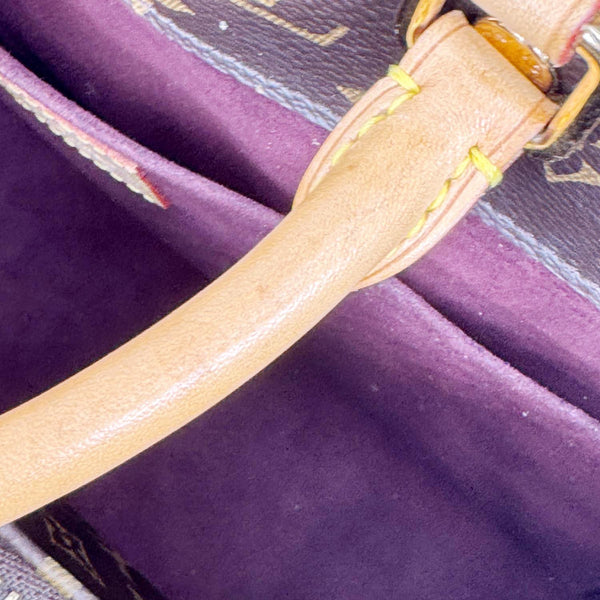 LOUIS VUITTON Montaigne GM Monogram Canvas Shoulder Bag Brown