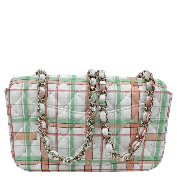 CHANEL Classic Rectangular Flap Mini Leather Crossbody Bag White