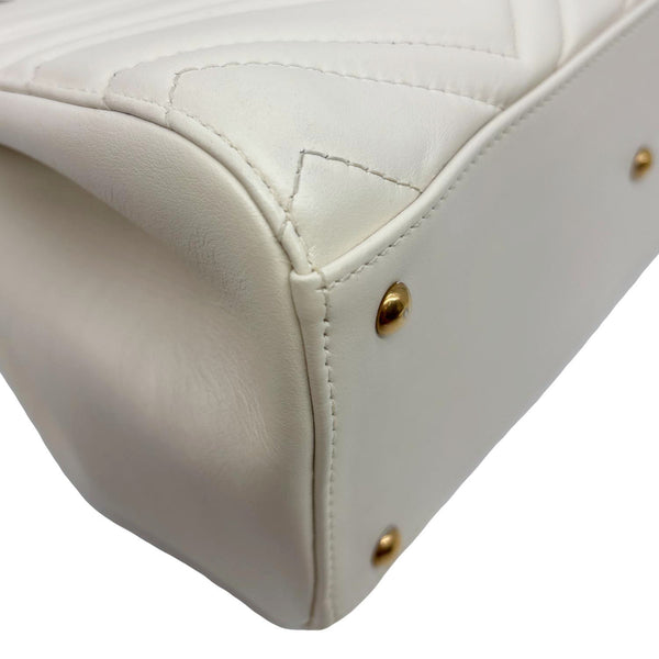 GUCCI GG Marmont Calfskin Matelasse Leather Shoulder Bag Off White 448054