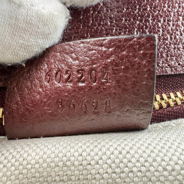 GUCCI Horsebit 1955 Medium GG Supreme Canvas Shoulder Bag Sahara Rubino 602204